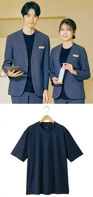 スロープネック 半袖Tシャツ（ポケット無し）